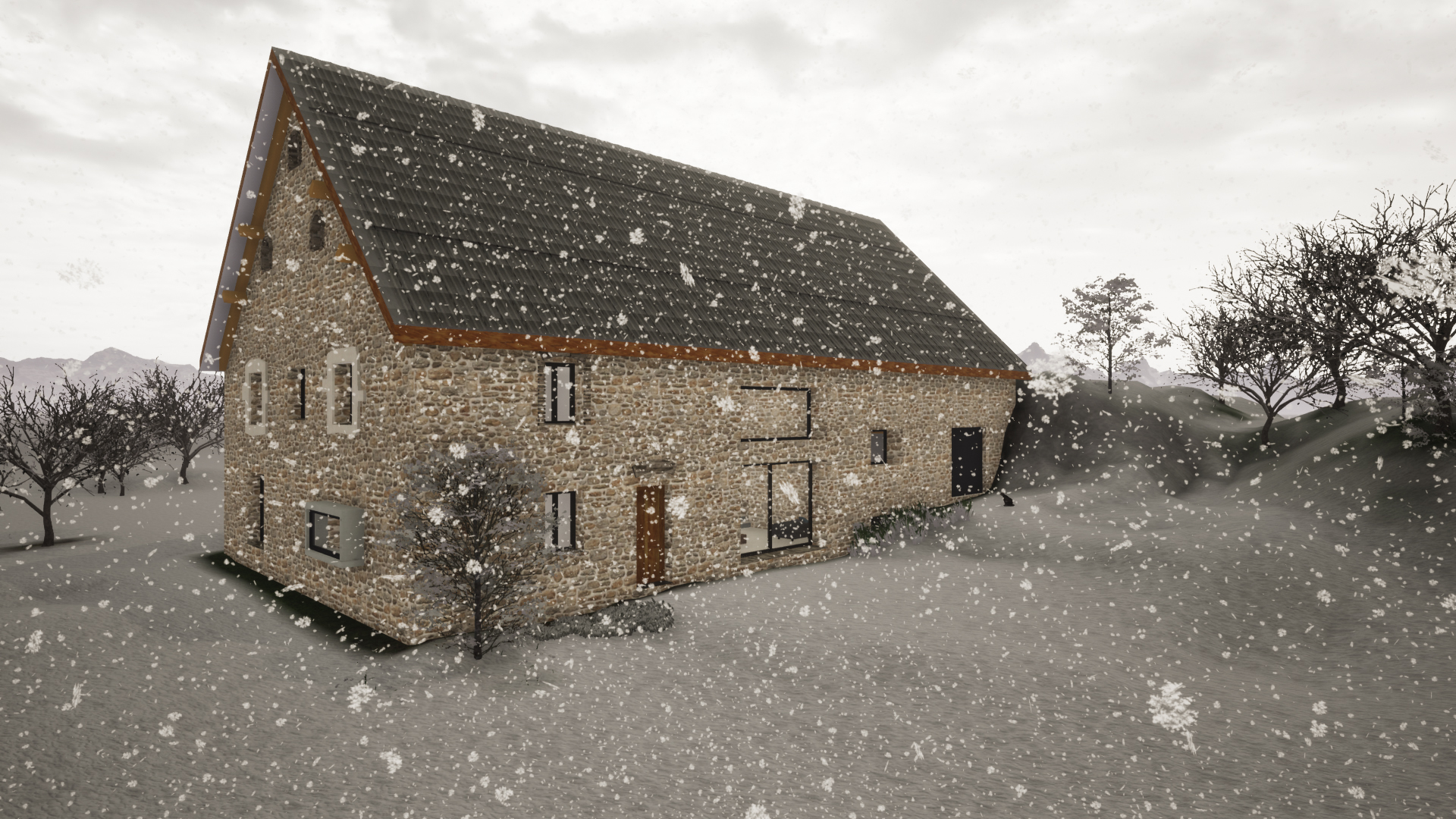 Réhabilitation de grange pour particuliers