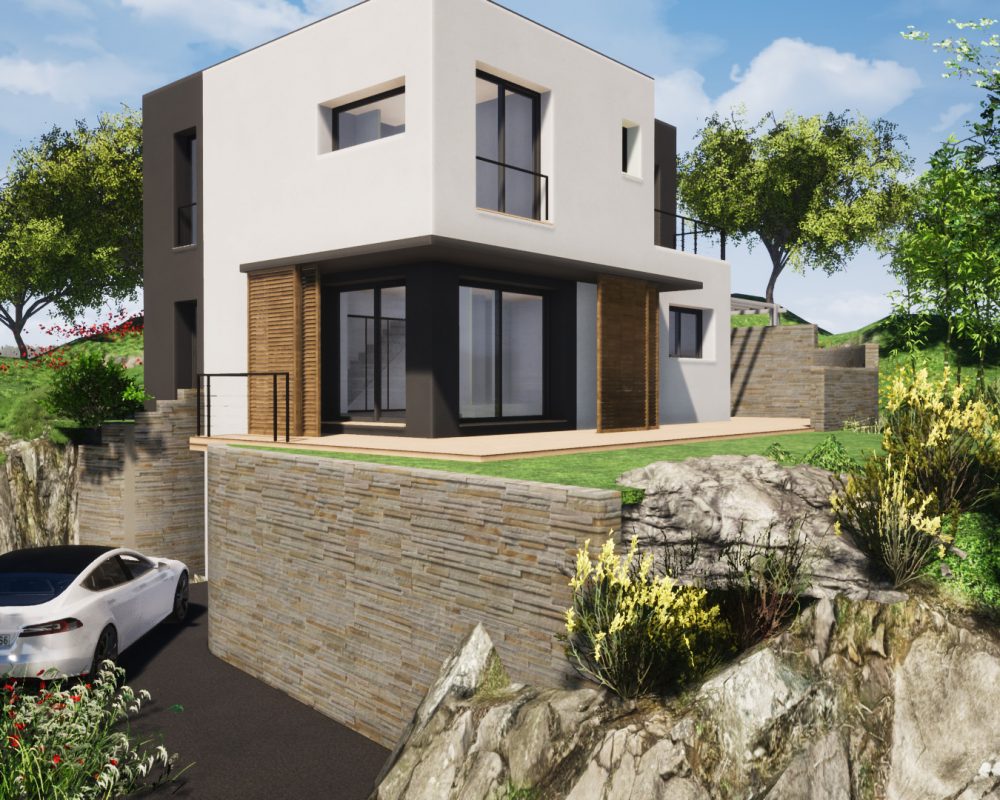 Construction villa contemporaine pour particulier