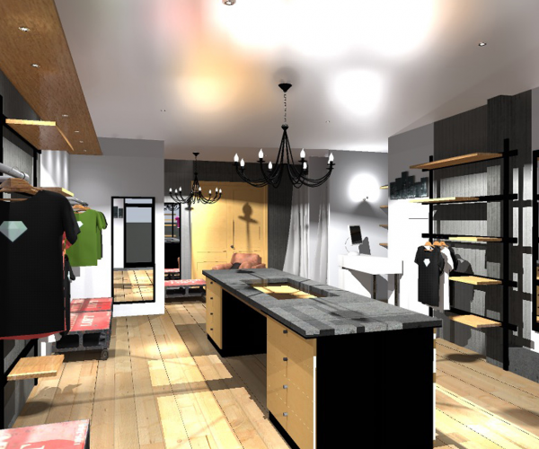 Aménagement intérieur et décoration boutique